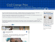 Tablet Screenshot of civilcourageprize.org